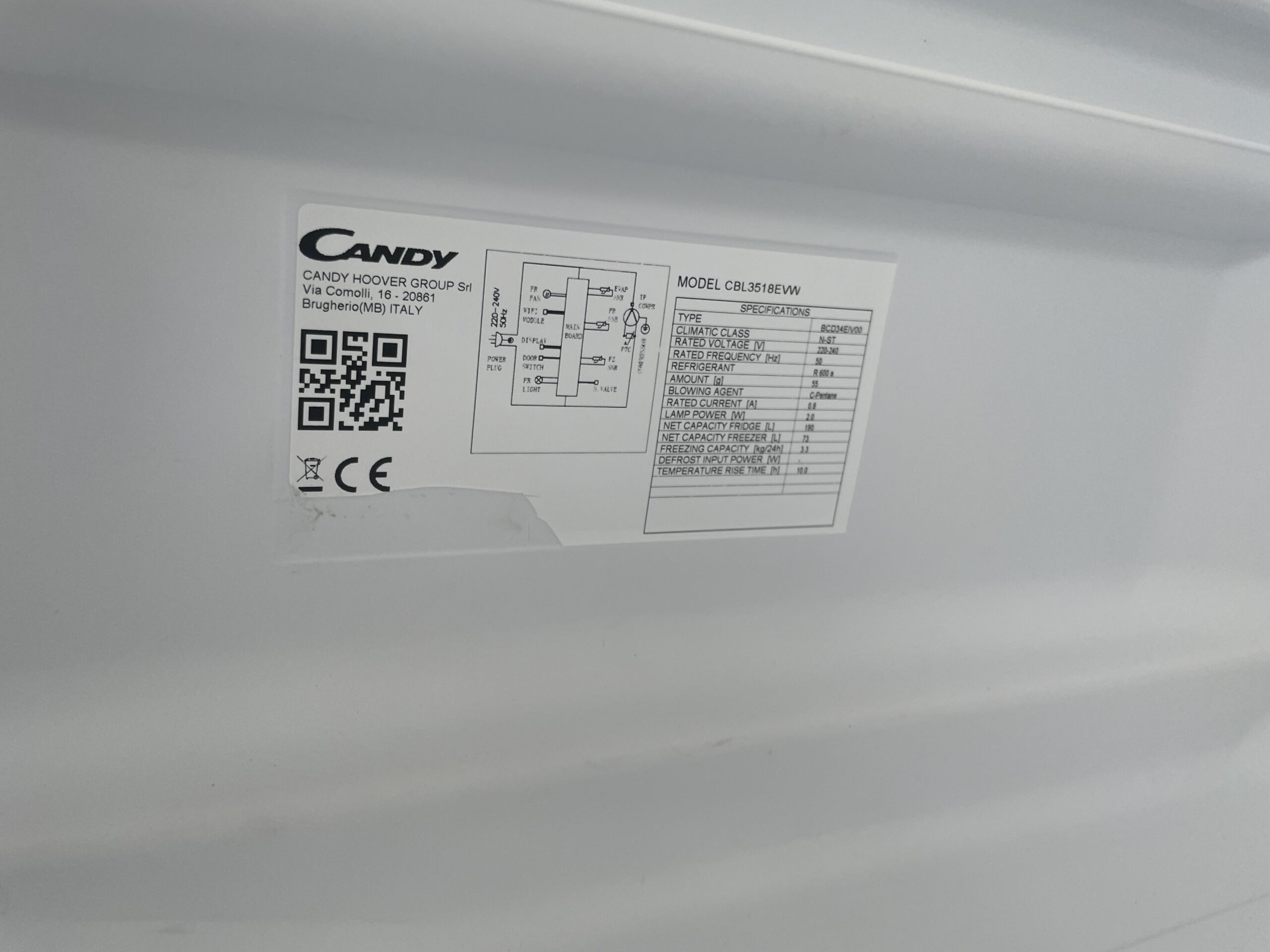 Lodówka CANDY CBL3518EVW - Image 6