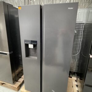 Lodówka Haier Seria 7 HSW79F18DIPT Pełny No Frost 177,5cm Dystrybutor wody Zdalne sterowanie Czarny łupkowy