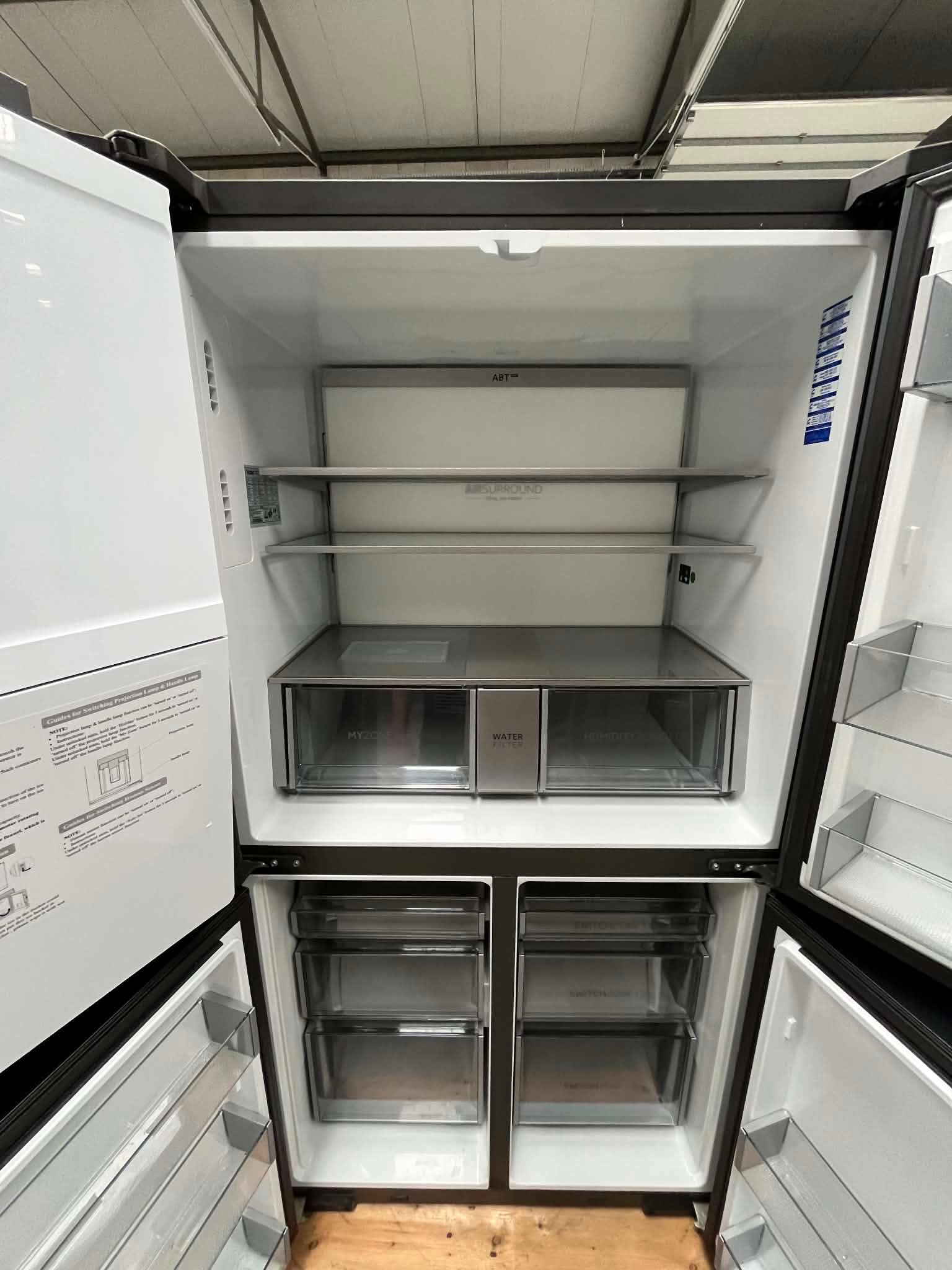 Lodówka Haier Cube Series 7 HCR7918EIMB 601L 38 dB Czarna Inox - obrazek 6