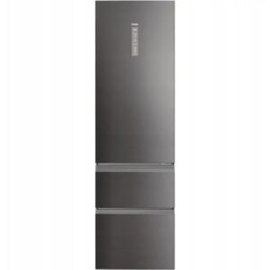 Lodówka Haier HTW5620ENMP Pełny No Frost 205 cm 35 dB Dark Inox