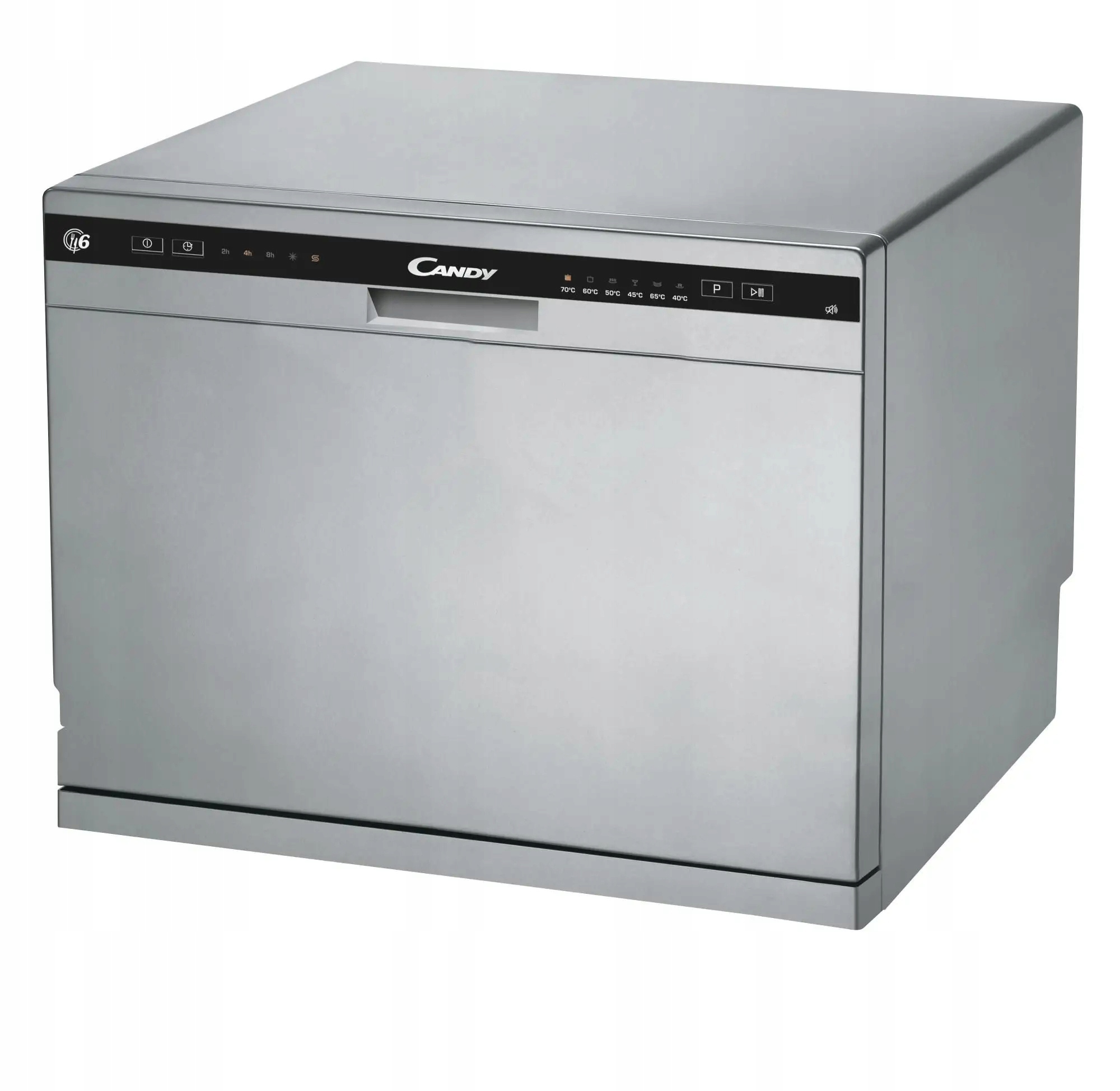 Zmywarka kompaktowa Candy CDCP 6S LED 6 kompletów 6.5l Srebrna 50cm