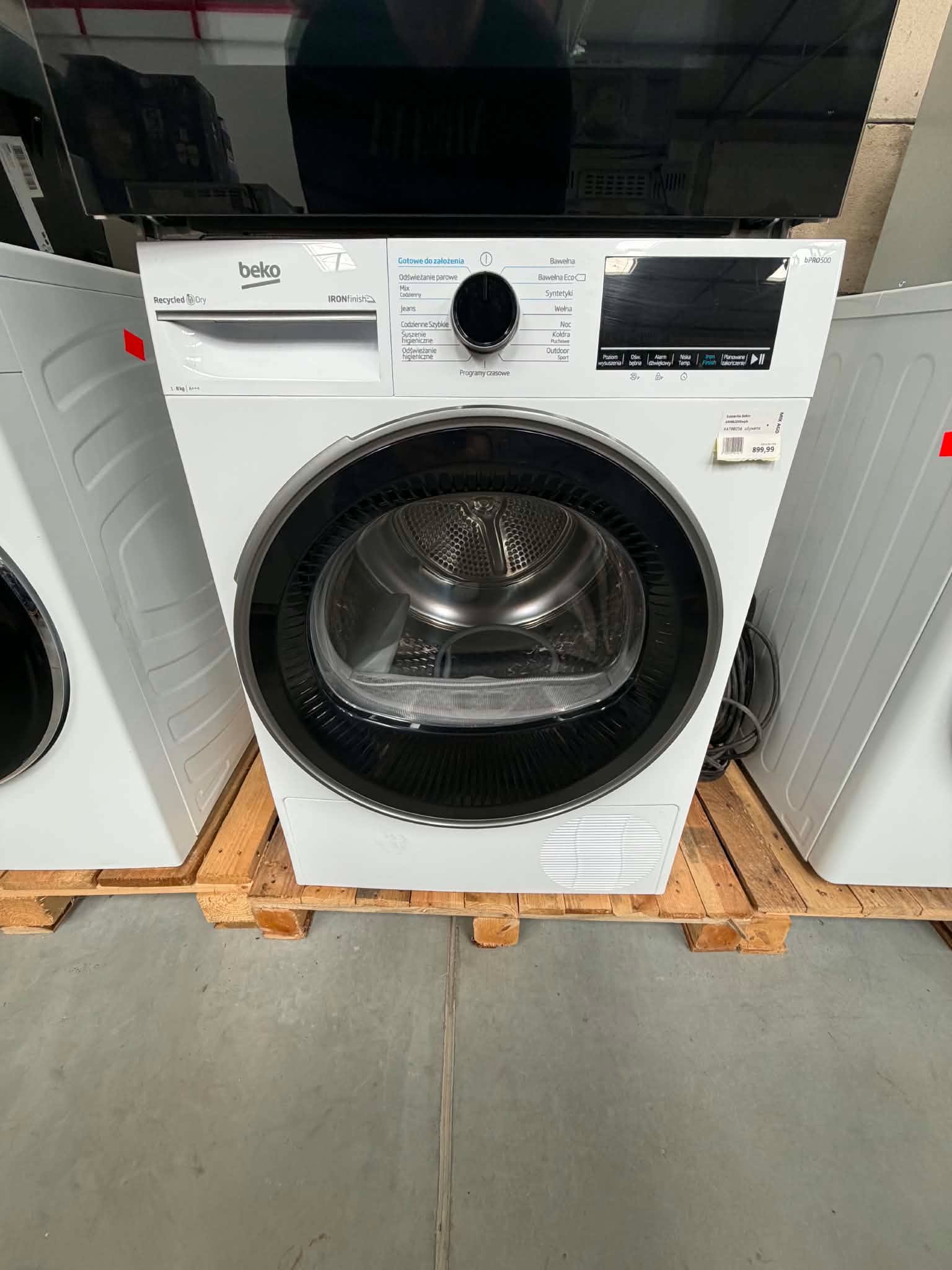 Suszarka BEKO B5T68243WPB BPRO500 8kg IronFinish Silnik Inwerterowy Używana - obrazek 2