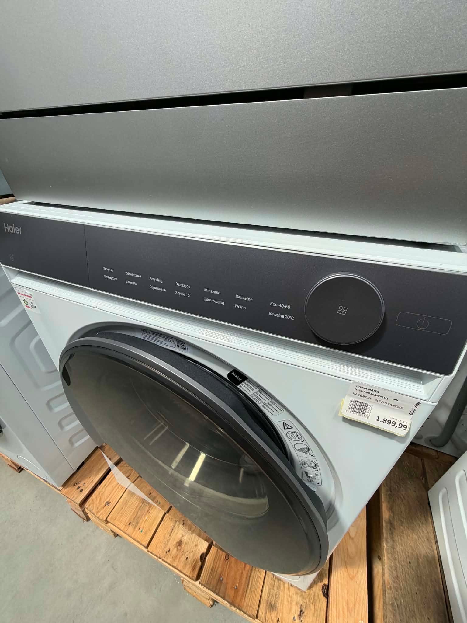 Pralka HAIER AI X7 HW80-BD14MEPTU1 8kg 1400 obr biała - obrazek 4