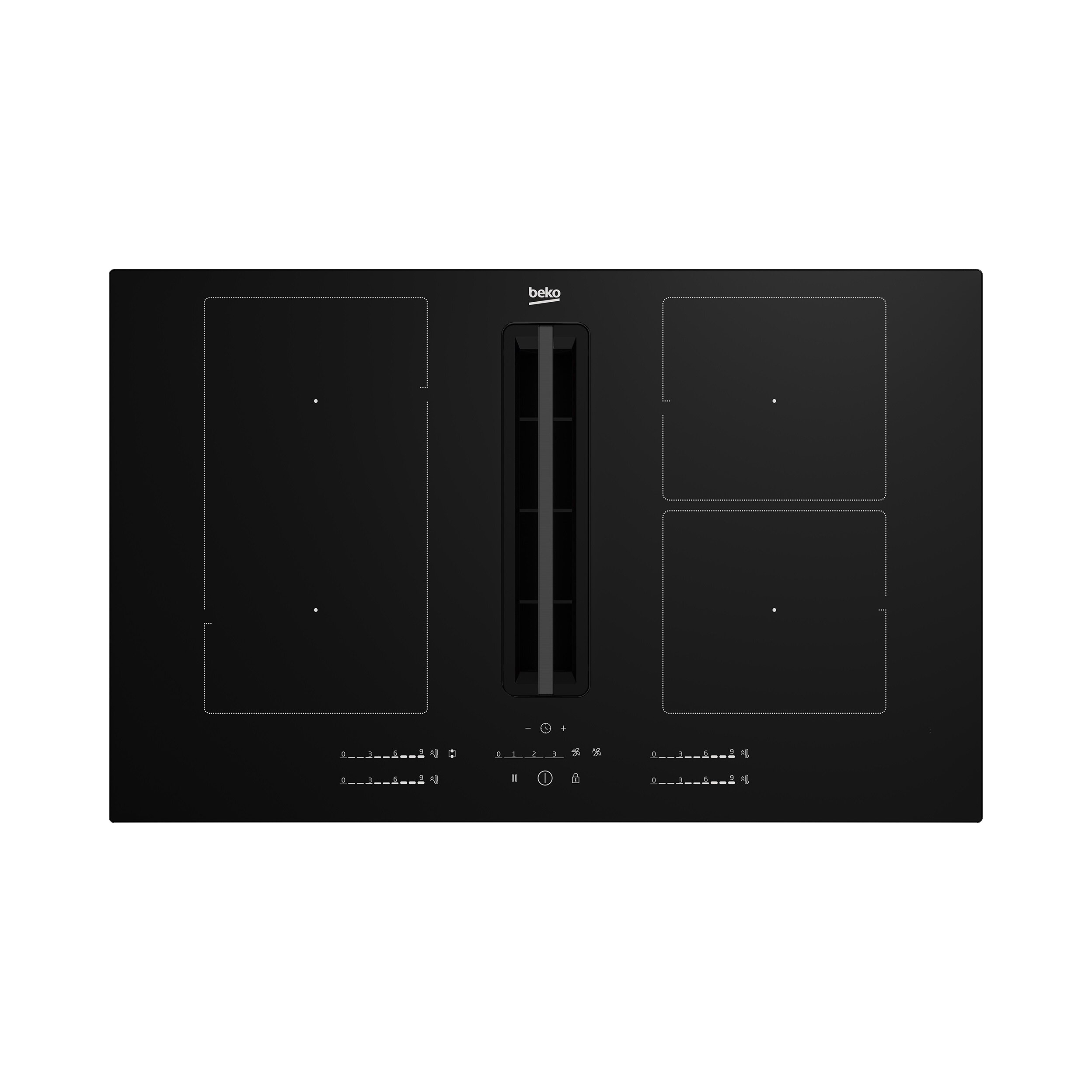 Płyta indukcyjna z okapem Beko HIXI84700 UF 80 CM